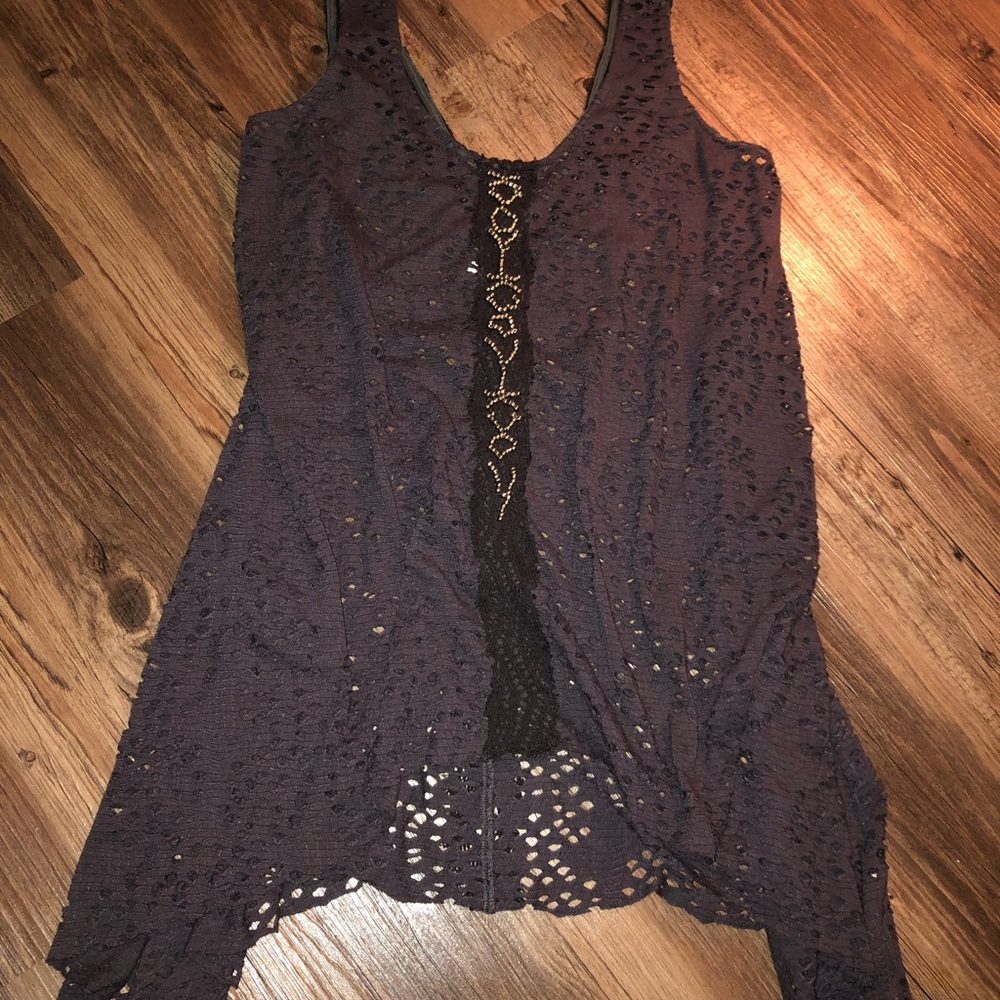 Free people see through short dress/ shirt